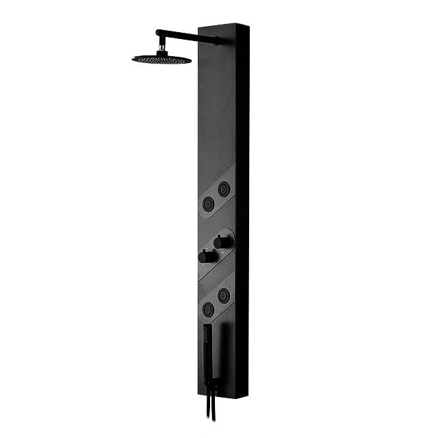 304 stainless steel wall mounted faucet multifunctional black shower panel mampara de ducha GS011