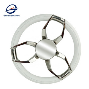 Genuine Marine Boat Stainless Steel Steering Wheel Marine Inboard Hardware Steering Wheels