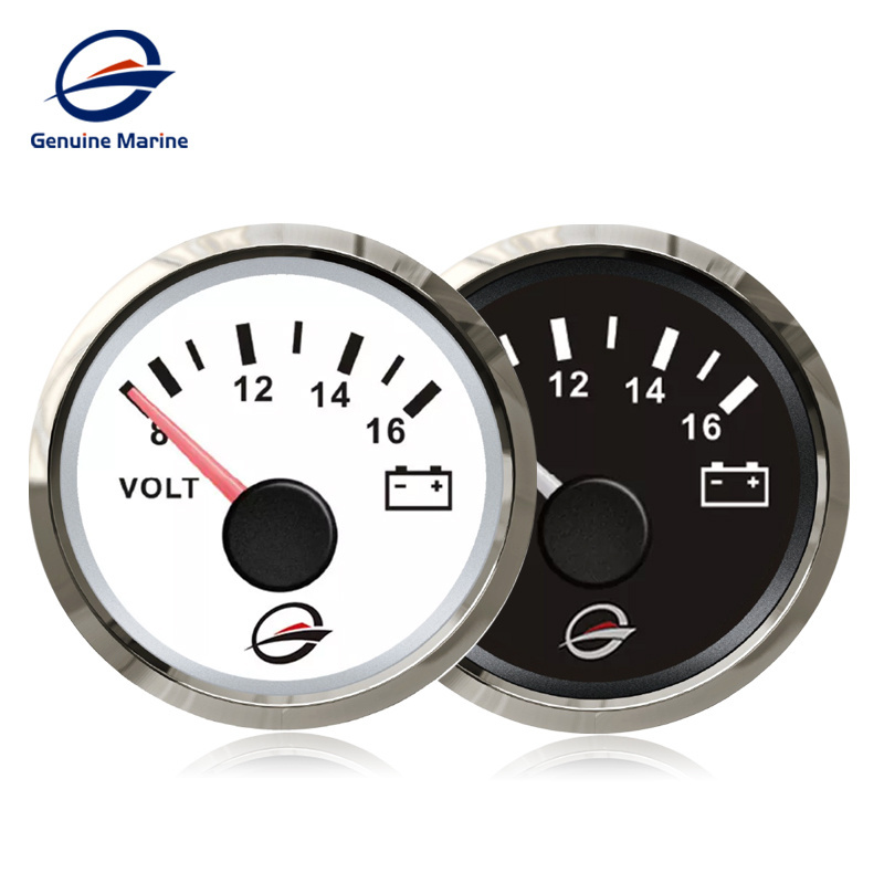 Genuine Marine 52 mm Marine Voltmeter Volt Meter Gauge Car Voltage Gauges for Caravan Boat Marine