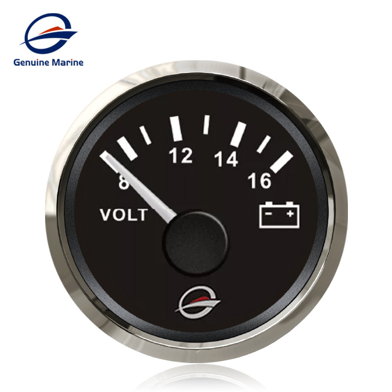 Genuine Marine 52 mm Marine Voltmeter Volt Meter Gauge Car Voltage Gauges for Caravan Boat Marine