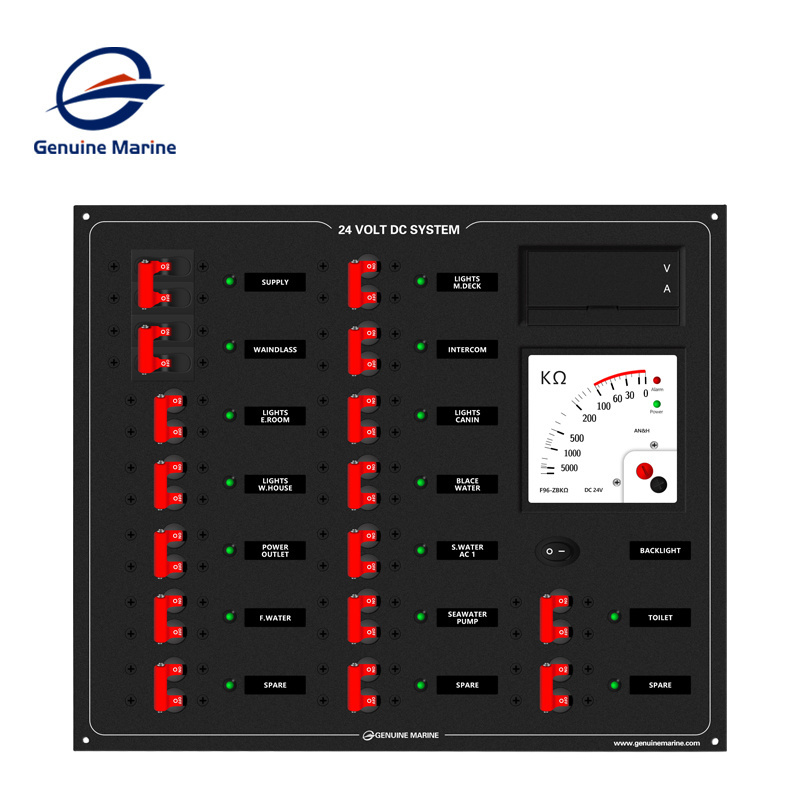 Genuine Marine High Quality Marine Boat Caravan Switch Panel Customized Waterproof  Electrical Control Panel