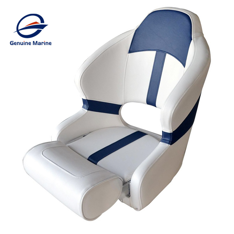 Manufacturers Custom Flip Up Bolster Comfortable Captain Helm Seat Boat Chair For Yacht Ship