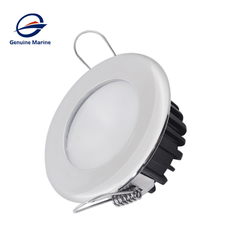 Genuine Marine 12V Boat Downlights Round Recessed Down Light Stainless Steel Ceiling Light