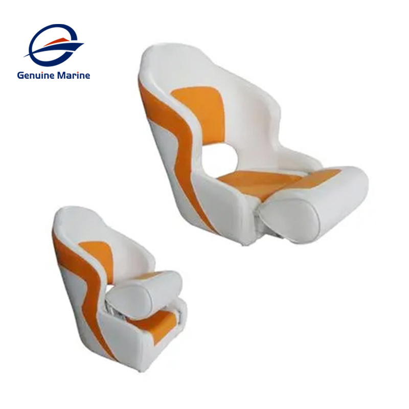 Manufacturers Custom Flip Up Bolster Comfortable Captain Helm Seat Boat Chair For Yacht Ship