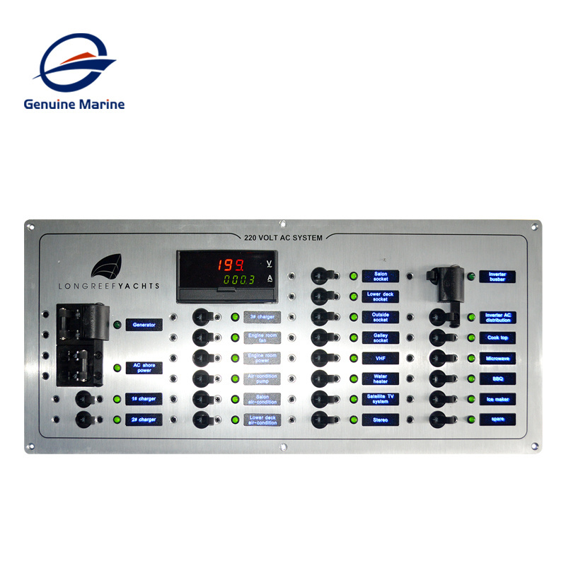 Genuine Marine High Quality Marine Boat Caravan Switch Panel Customized Waterproof  Electrical Control Panel