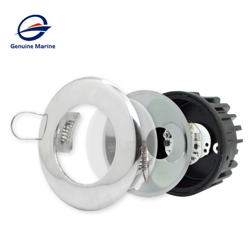 Genuine Marine 12V Boat Downlights Round Recessed Down Light Stainless Steel Ceiling Light