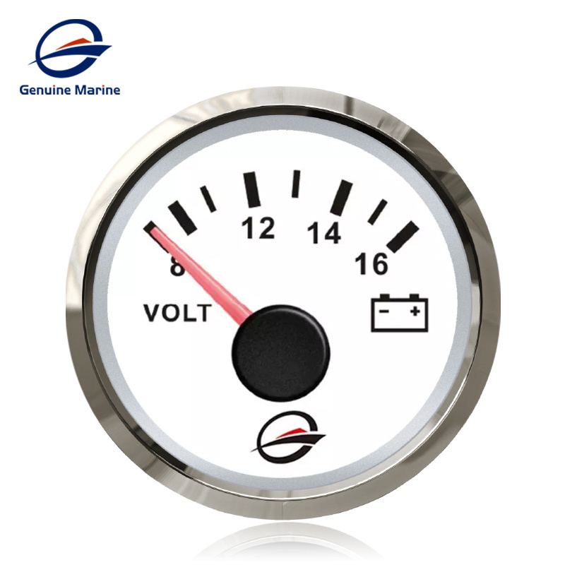 Genuine Marine 52 mm Marine Voltmeter Volt Meter Gauge Car Voltage Gauges for Caravan Boat Marine