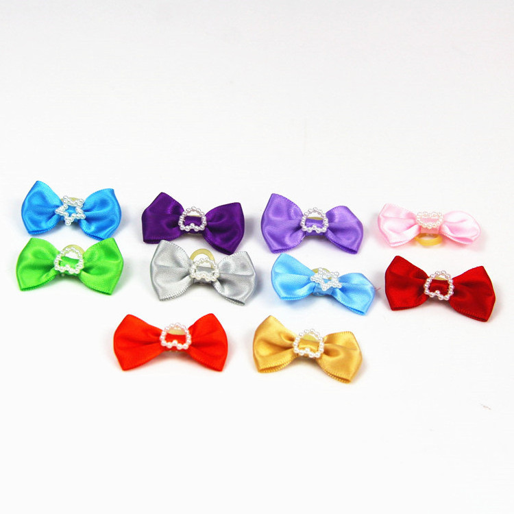 Pet Dog Hair Bows with Rubber Bands for Small Dogs Cats Topknot Headdress Puppy Yorkie Teddy Hair Grooming Accessories