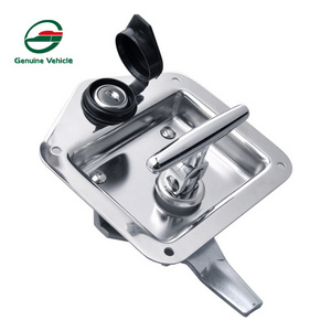 Mirror Polishing Stainless Steel T-Handle Lock RV Door Push Pull Door Lock For Caravan RV Cabinet Door