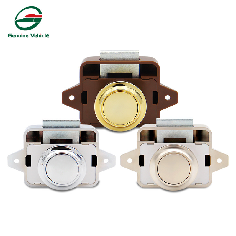 Genuine Vehicle Camper Car Push Lock RV Caravan Boat Motor Home Cabinet Drawer Latch Button Locks Furniture Lock Hardware