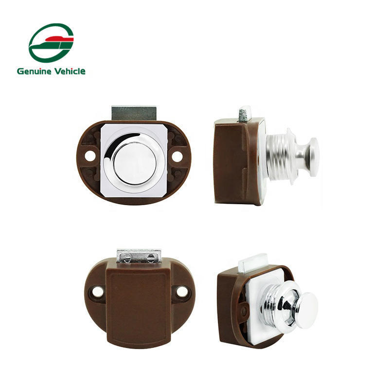 Caravan RV Accessories Cabinet Push Button Door Lock Cylinders Furniture Kirsite Keyless Latch