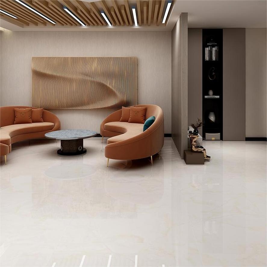 Gloss 600x1200 Mm Glazed Porcelain Polished Floor Tiles For Living Room