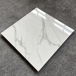 High Quality White Marble Porcelain Glossy Floor Polished Tile 60x60 For Floor 600x600