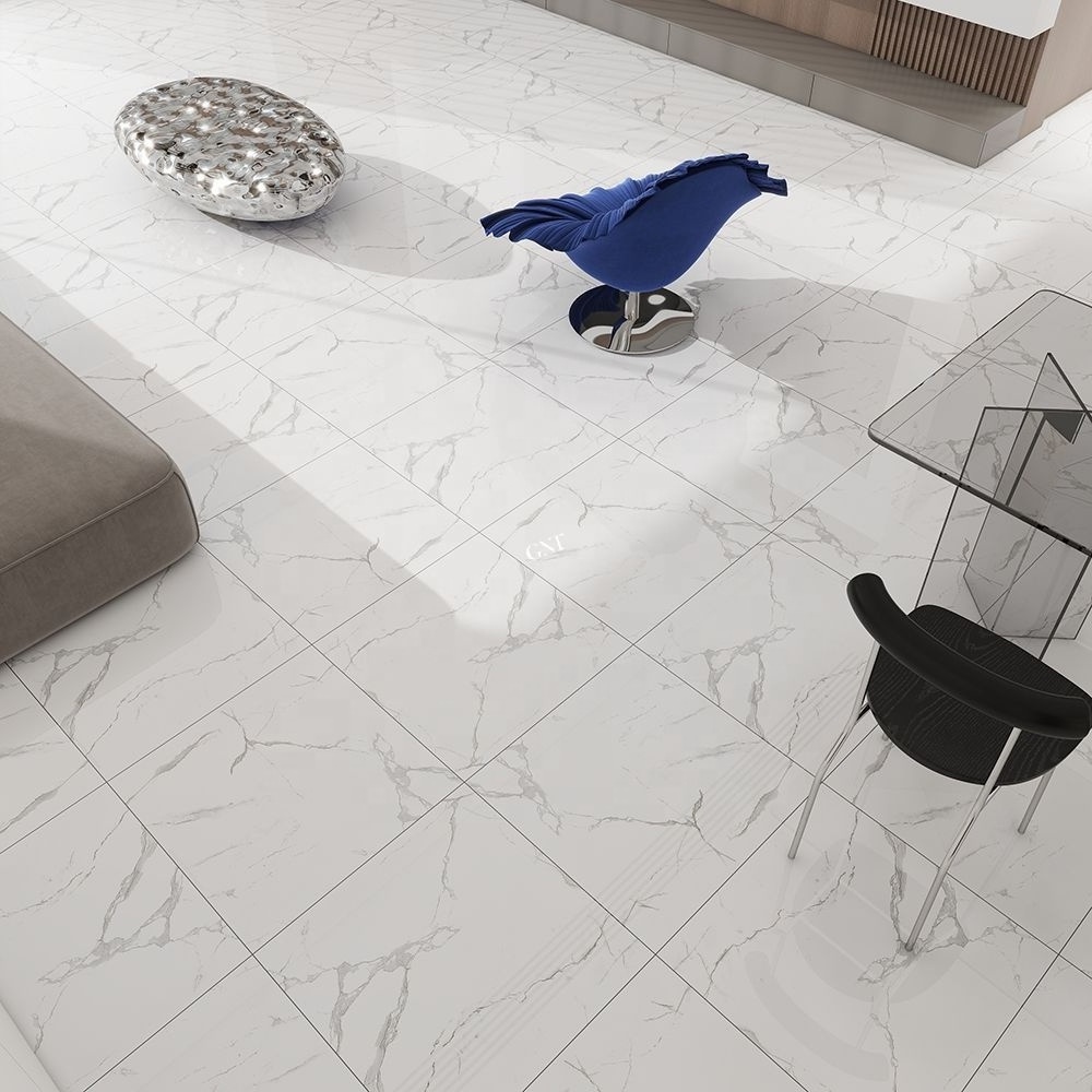 600 600 White Ceramic Tiles Flooring Floor Tile For Live Room