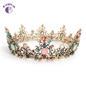 Genya Gorgeous Zircon Headband Bride Crown Head Dress Bridal Tiara Crowns Princess Queen Diadem Party Wedding Hair Jewelry fashion