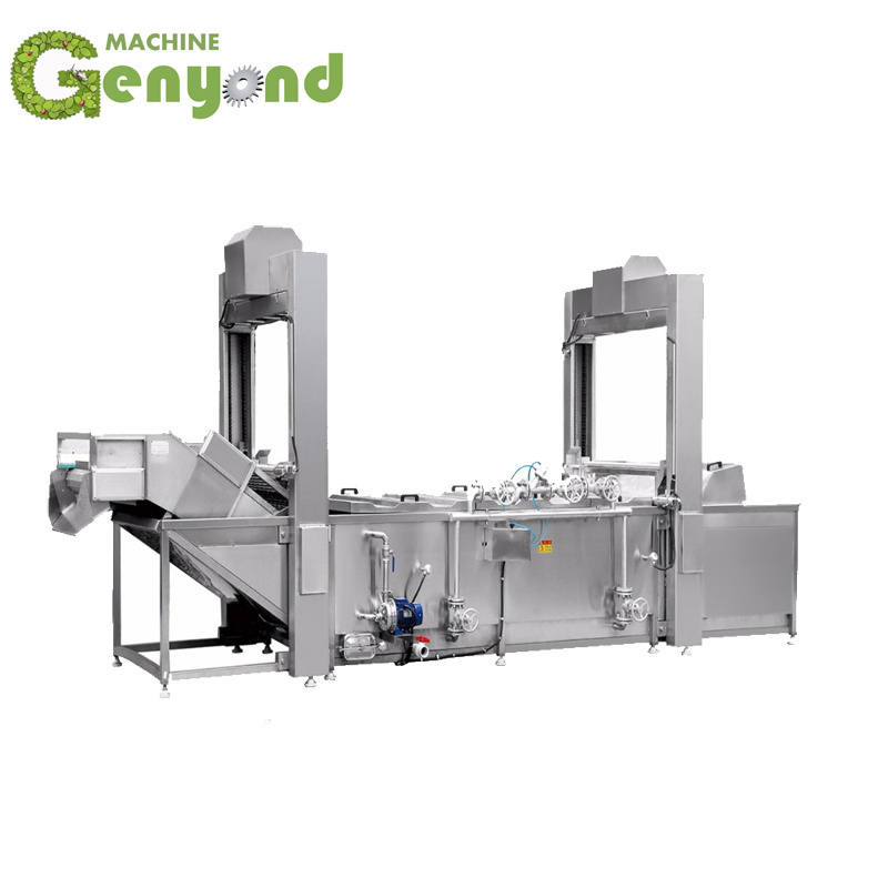 washing, cutting, blanching machine for fruit and vegetable processing line