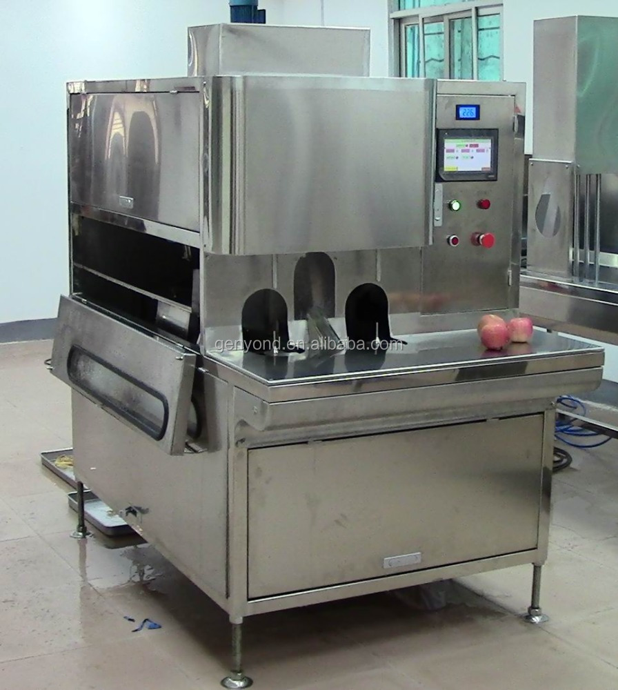 Shanghai Industrial full automatic High speed fruit peeling machine/ citrus apple orange mango peeler cutter equipment