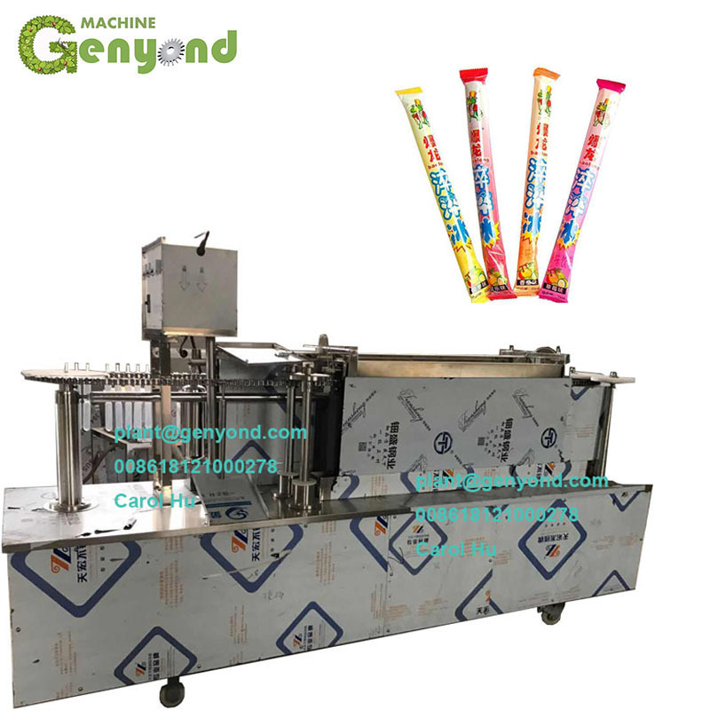 PE soft plastic bag tube ice lolly pop Popsicle yogurt drinks filling and sealing packing packaging machine