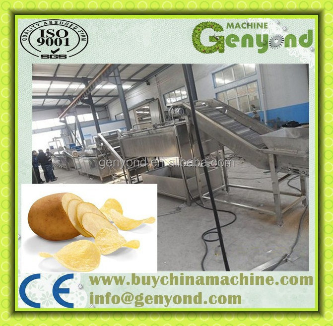 High efficiency potato chips processing plant/fried potato chips line