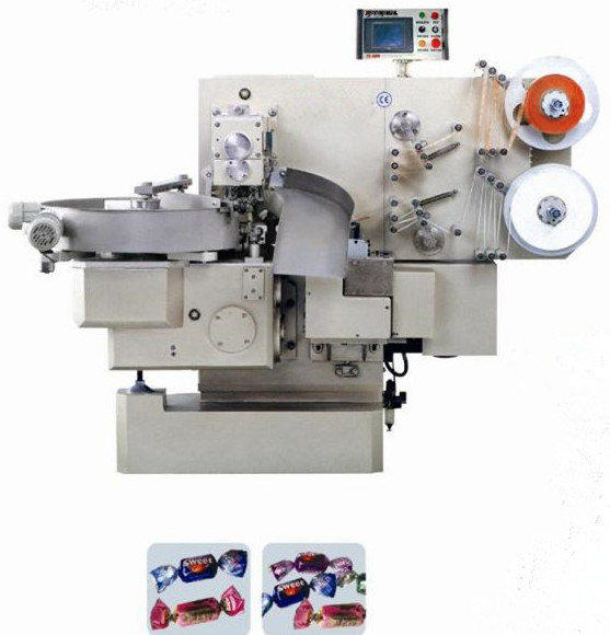 Wear-resisting double twist small caramel toffee candy wrapping machine