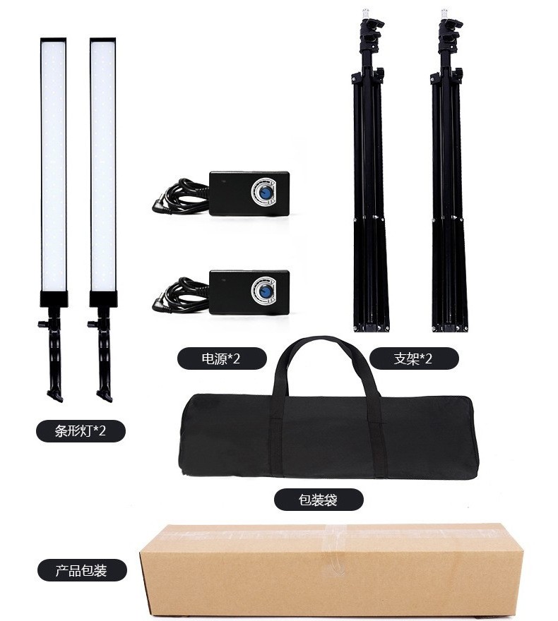 Camera Photo LED Studio Video Handheld Photography Light Aluminum LED Fill Stick Light With Stand