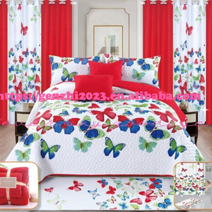 24 pcs bedding set luxury bedspreads set with curtains wholesale bedspreads cotton quilts bedding bedspreads set