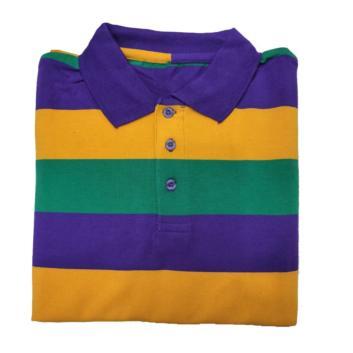 New Orleans 2024  Carnival Adult Clothes Long Sleeves Striped Polo Shirt Men's Wear Outfit Custom T-Shirts Mardi Gras Apparel