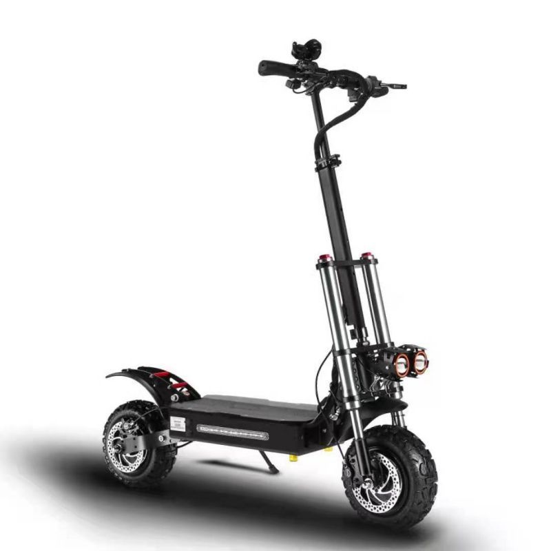 High speed best quality 11inch fat tire strong power off road kick electric scooter 5600w 60v 40ah with seat for adult