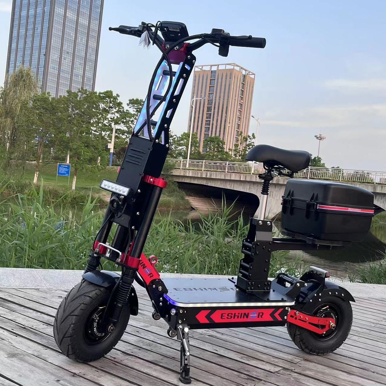 13 Inch Fat Tire 80Km-300Km 40-100ah e scooter Long Distance 8000W Fast Speed Off Road CE electric scooter 72v 10000w with seat