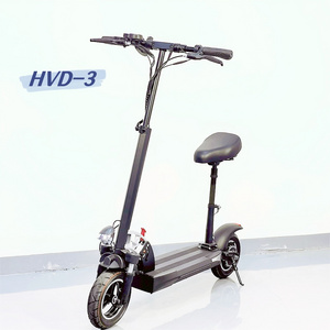 2023 foldable long range two 10 inch tires 15Ah lithium battery electric scooters 48v 800w with seat for adults