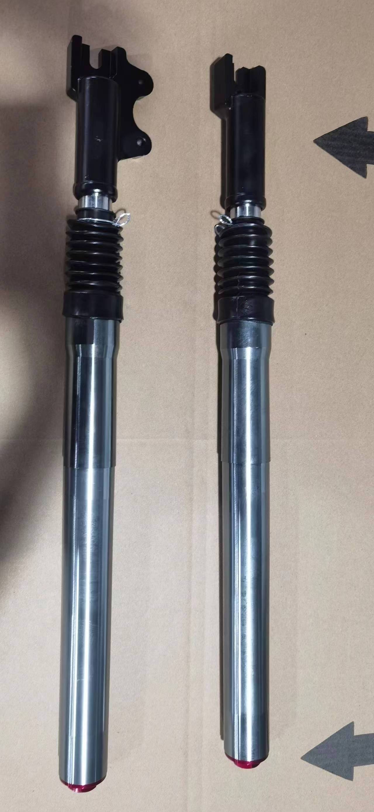 Not Adjustable Upside Down Front Fork Suspension 610mm Inverted Hydraulic Front Shock Absorber For scooter