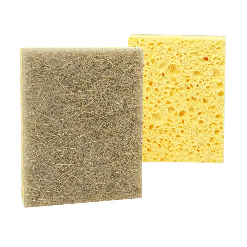 2023 Popular Eco Eco Non-scratch Scouring Pad For Dish Kitchen Cleaning Sponge Cellulose Coconut Kitchen Scrubber