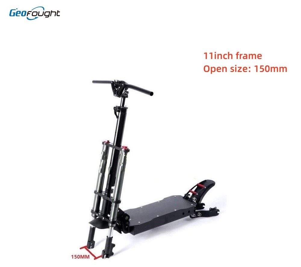 geofought powerful fit with 11 inch 10 inch tyres scooter Aluminum electric scooter chassis frame