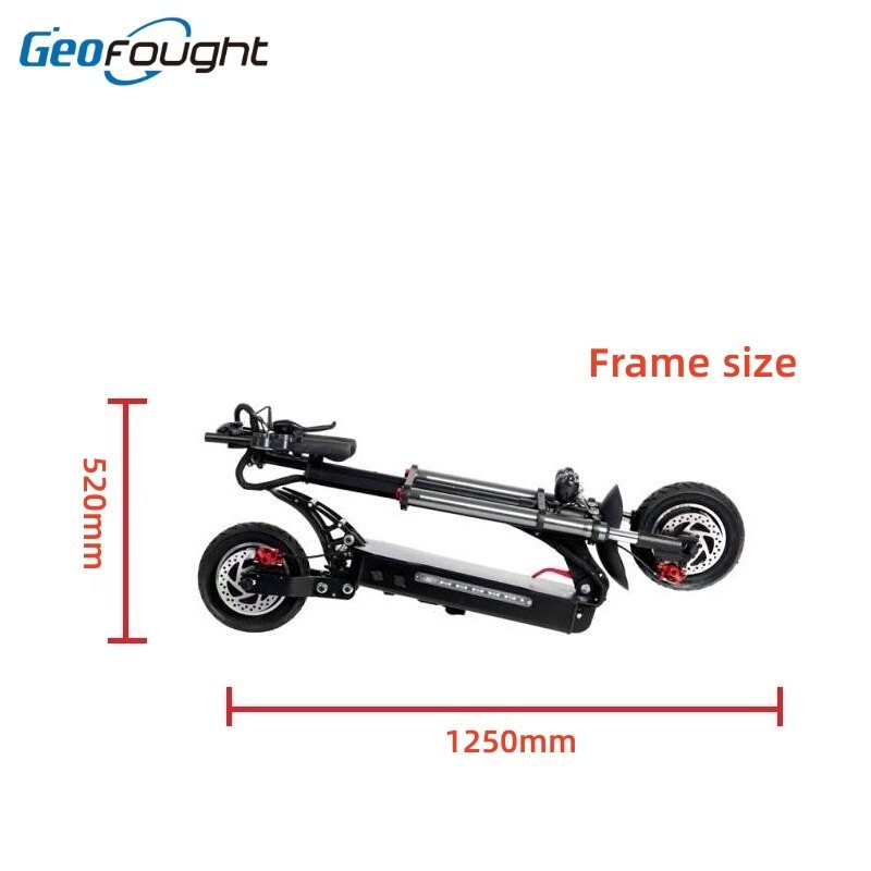 geofought powerful fit with 11 inch 10 inch tyres scooter Aluminum electric scooter chassis frame