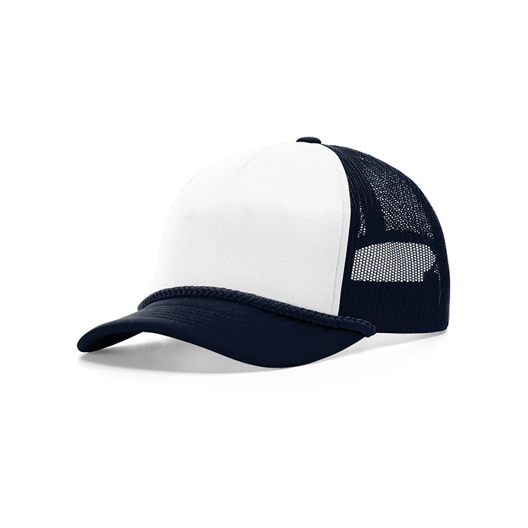 2024 new product Blank hats wholesale rope 5 panel richardson trucker hat foam mesh cap rope hats with custom logo