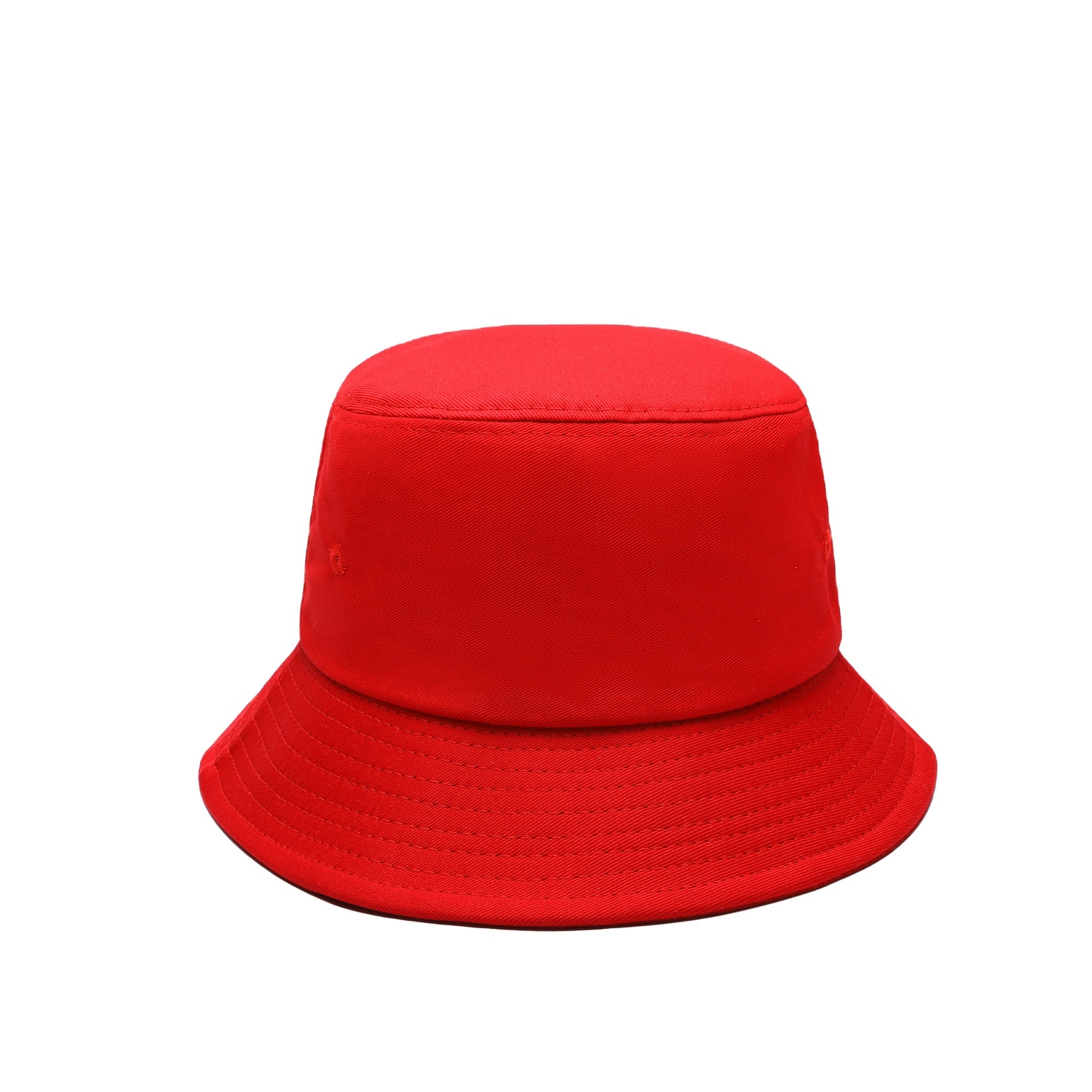 Summer fall Wholesale Embroidered logo fisherman hats plain solid color wide brim designer cotton red bucket hats custom