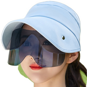 Women's open top sunshade 2021 summer new outdoor fashion with lens eaves sun hat manufacturer wholesale