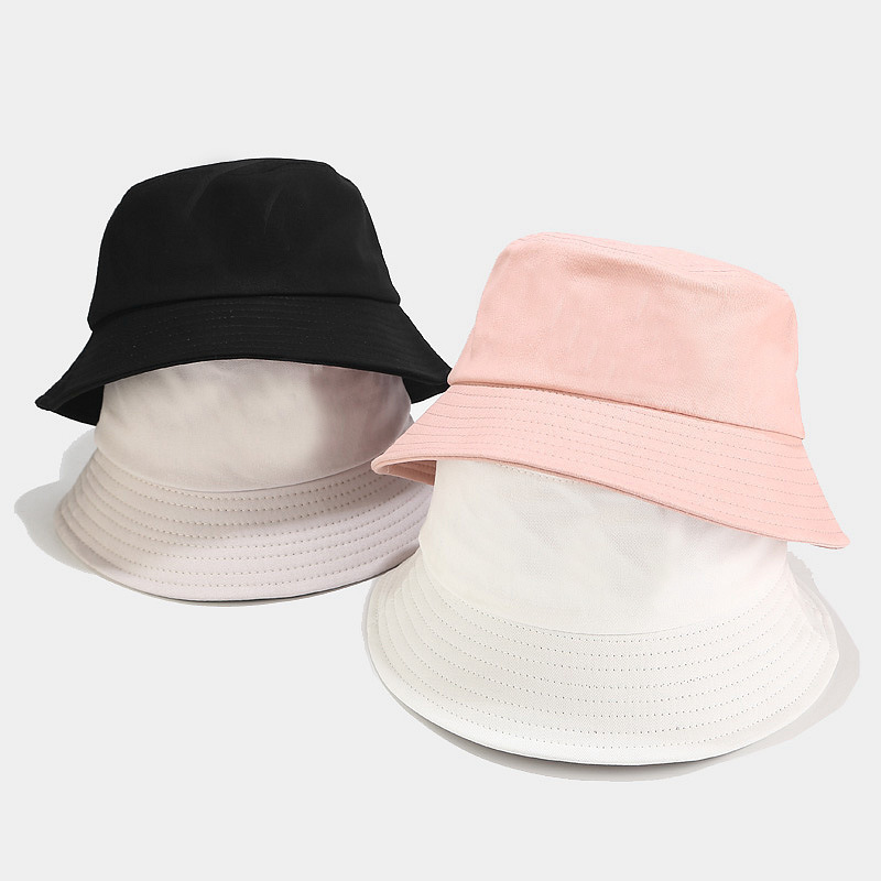 Wholesale Outdoor Flat Top Wide Brim Summer Cap custom Embroidery Logo Bucket Hat Fisherman Designed foldable cotton Bucket Hats