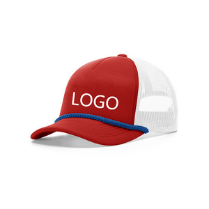 2024 new product Blank hats wholesale rope 5 panel richardson trucker hat foam mesh cap rope hats with custom logo