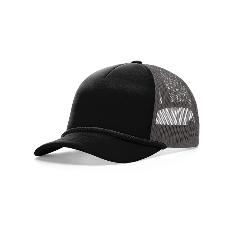 2024 new product Blank hats wholesale rope 5 panel richardson trucker hat foam mesh cap rope hats with custom logo