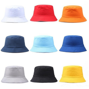 Outdoor Flat Top Wide Brim Sports Visor Travel Fisherman Fashion Summer Cap 100 cotton Solid Color designer foldable bucket hats