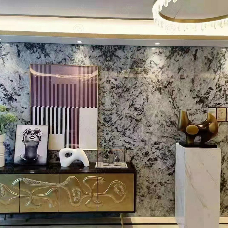 Luxury Stone Marble LED Light Backlit Slabs Royal White Granite Stone For Wall Decoration