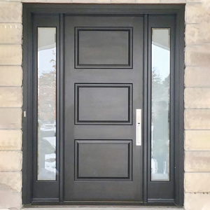 Original Factory Front Door With Sidelites Exterior Doors External Wooden Glass  Entry Door