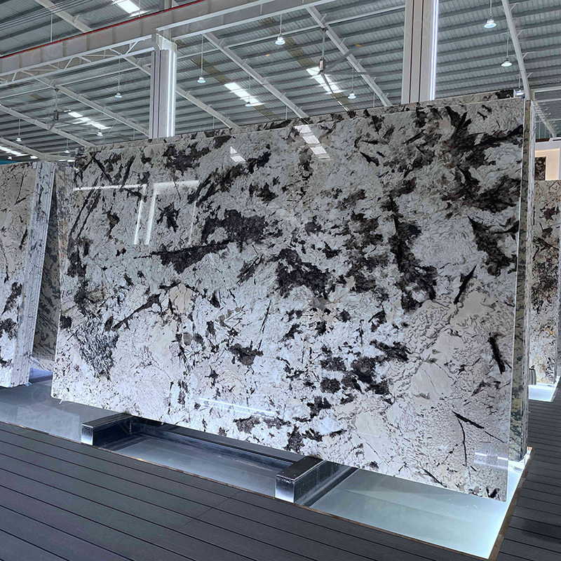 Luxury Stone Marble LED Light Backlit Slabs Royal White Granite Stone For Wall Decoration