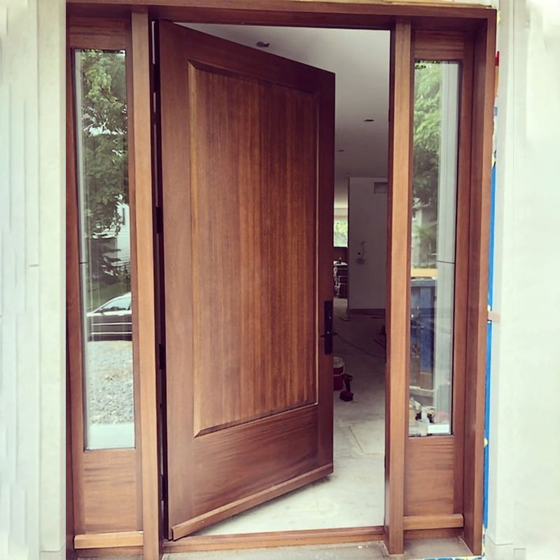 Original Factory Front Door With Sidelites Exterior Doors External Wooden Glass  Entry Door