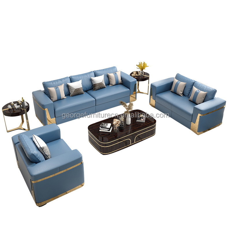 Modern Chesterfield Italian Sofa Set Floor Sofa 3 Seater Button Italian Luxury Leather Chesterfield Sofa