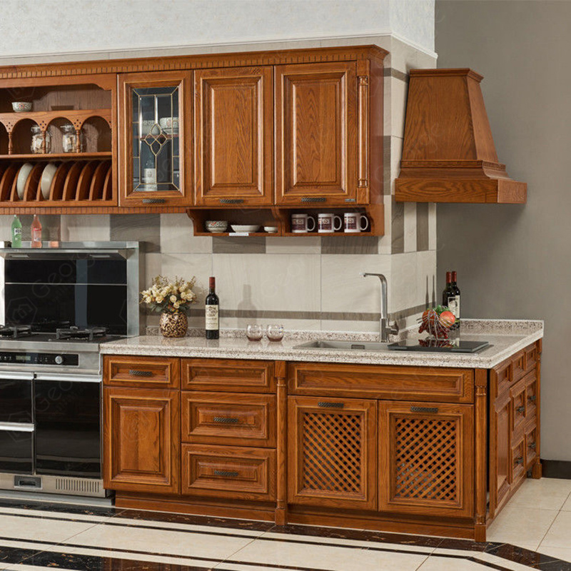 Furniture Wooden Prefab Kitchen Bathroom Cabinet Under The Sink Organizer With Accessories