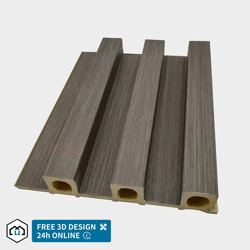 Home Decor building material interior pvc wpc background 3D soundproof fluted waterproof slat wall panels/boards