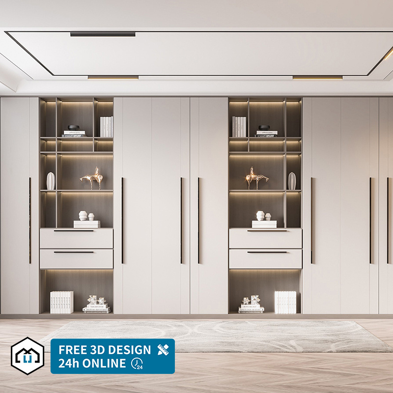 Walk In Closet Custom Made Modern MDF Plywood Wardrobe Bedroom Storage Cabinets Walk In Closet Wardrobes Design