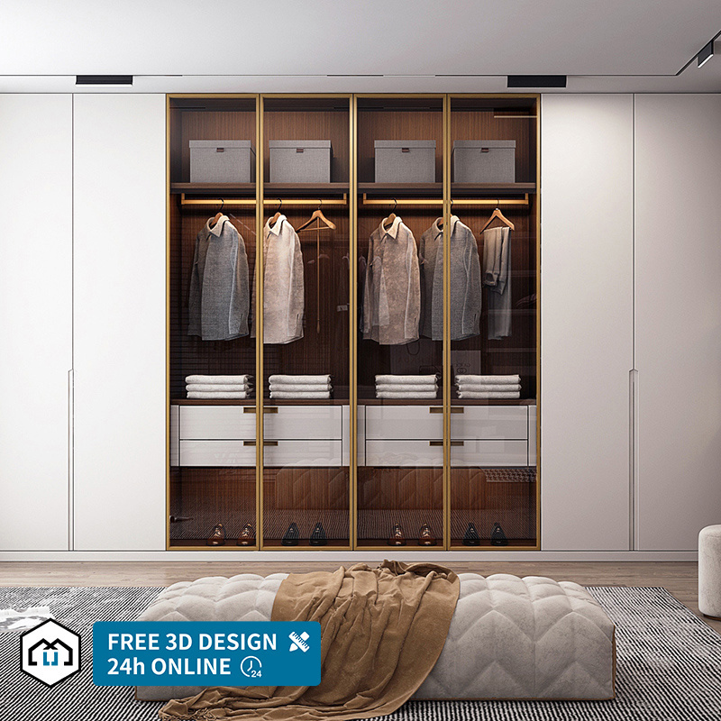 Walk In Closet Custom Made Modern MDF Plywood Wardrobe Bedroom Storage Cabinets Walk In Closet Wardrobes Design